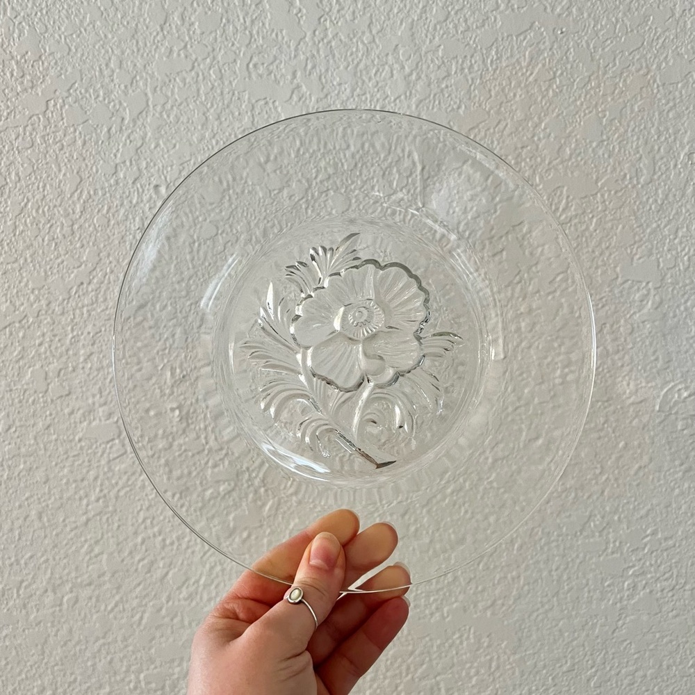 Vintage Camellia flower dessert plates